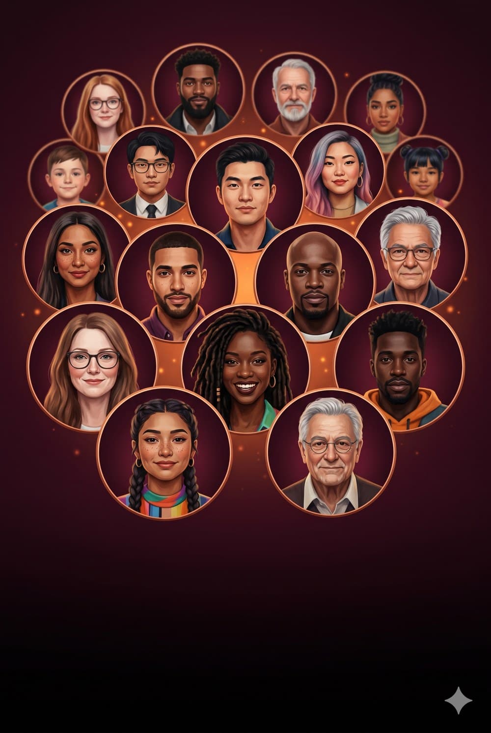 VIP Community — diverse circle of piano students from around the world